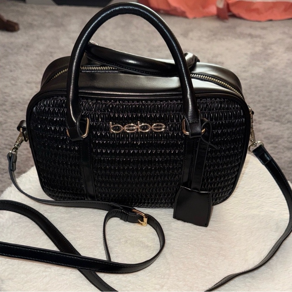 Bebe Yara Woven Satchel